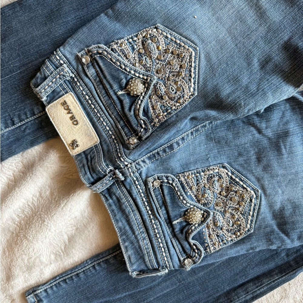 Grace in LA Women's Embellished Jeans